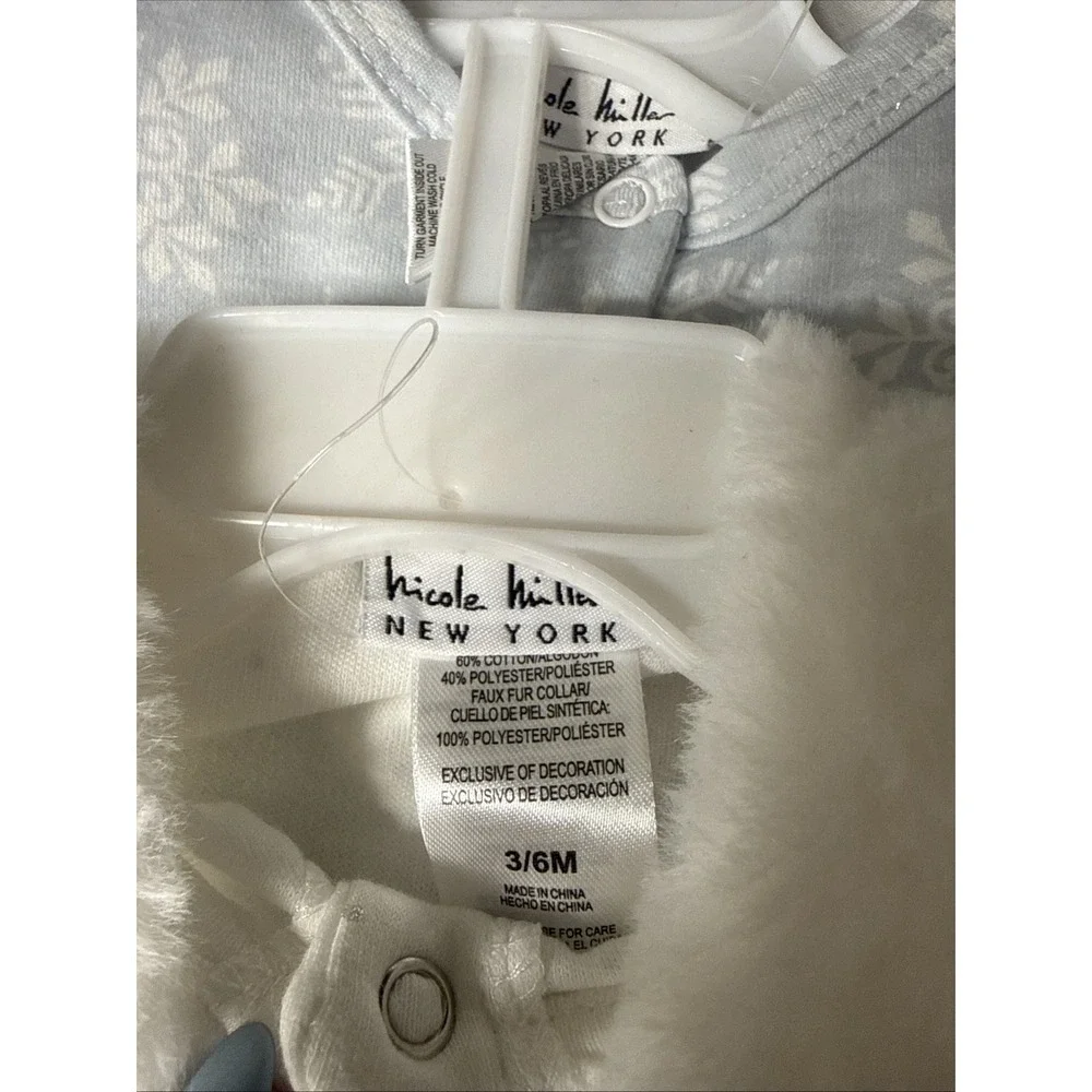 Nicole Miller New York 2 Pack Footies SIZE 3/6 Months